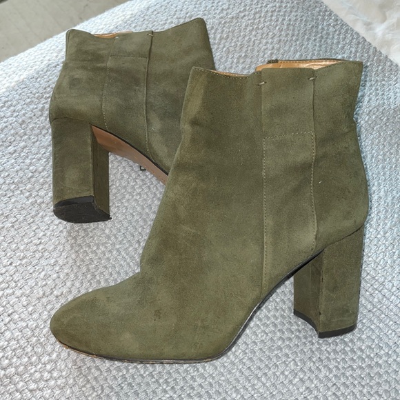 Nine West Shoes - Nine West Green Suede Booties